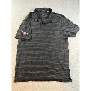 Nike Shirt Mens Large Black Polo Short Sleeve Golf Dri Fit Standard Ball State